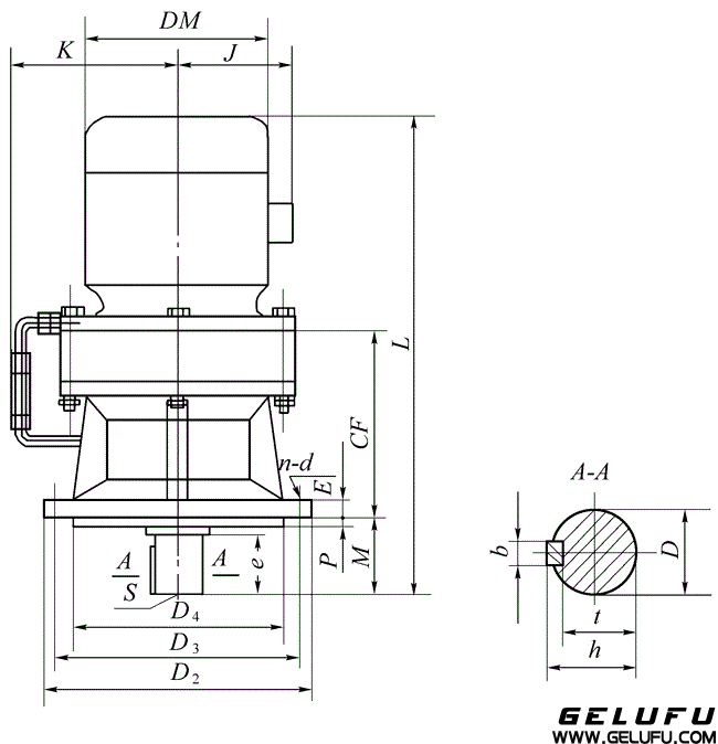 XL、XLD型擺線針輪減速機外形及安裝尺寸
