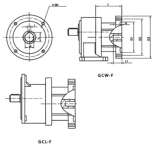 GC-F18、GC-F22、GC-F28系列聯(lián)接法蘭尺寸