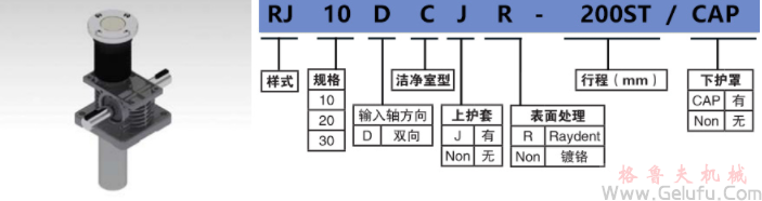 潔凈室RJ-DC高速齒條升降機型號標示 潔凈室RJ-DC高速齒條升降機型號標示