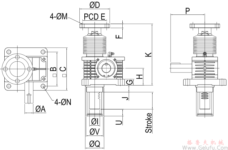 潔凈室RJ-DC高速齒條升降機安裝尺寸圖 潔凈室RJ-DC高速齒條升降機安裝尺寸圖